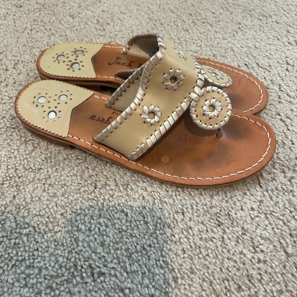 Cream & Champagne Jack Rogers sandals